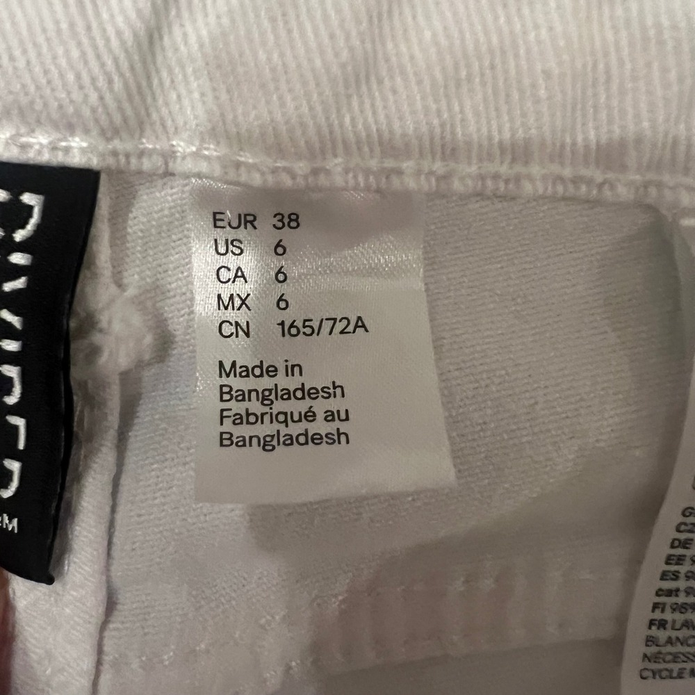 HM Divided Womens White High Waisted Wide Leg Jeans Size 6 0963087 5 - Picture 6 of 11
